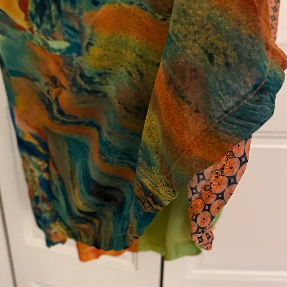 Colorful Sleeveless Midi Dress Large-Petite - Picture 3 of 4